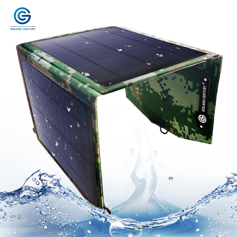  Goland Century Solar Panel Foldable and Portable Solar Charger 5V 10W 15W 20W USB Waterproof Dustpr