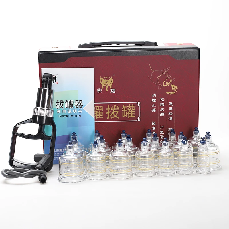 Suction Cups jar Acupunture Vacuum Cupping Set Massager jars plastic vacuum suction therapy cupping set cans for massage