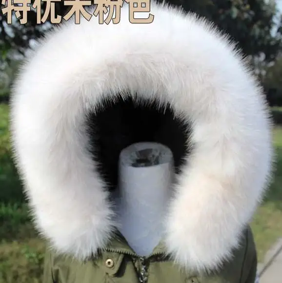 

large faux fur collar DIY raccoon fur shawl hugh fur cap water coat collar various size various color