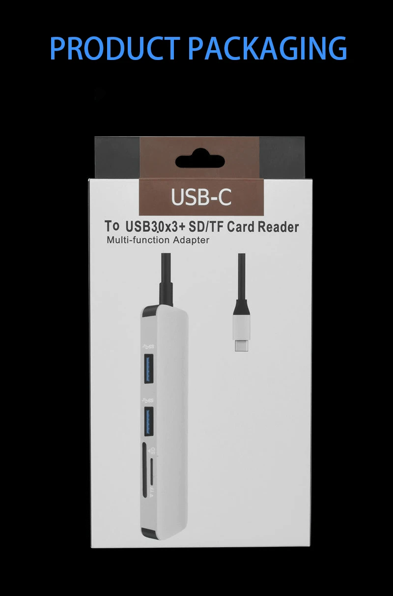 5 в 1 USB C концентратор USB-C до 3,0 OTG концентратор HDMI 3 порта USB адаптер для MacBook samsung huawei Тип C usb-хаб w/TF/SD кард-ридер