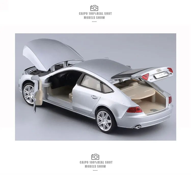 Высокая имитация изысканных литых и игрушечных транспортных средств: Caipo автомобильный Стайлинг A7 модель звук и светильник 1:32 литой автомобиль модель игрушечного автомобиля