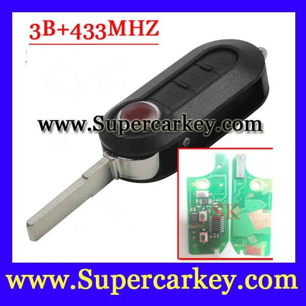 Free Shipping 1pcs Excellent Quality Remote Key for FIAT 500 Panda Punto Bravo Delphin Key PCF7946
