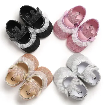 

Baby Girl Shoes Anti-sli Arrival Sequined Baby Shoes Princess Anti-slip First Walker Shoes Casual Soft Sole Shoes