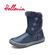 Hellenia ankle kids boots for girls short plush lining bling stars art/fur edge children shoes boy autumn winter Navy size 26-30 Hellenia ankle kids boots for girls short plush lining bling stars art/fur edge children shoes boy autumn winter Navy size 26-30