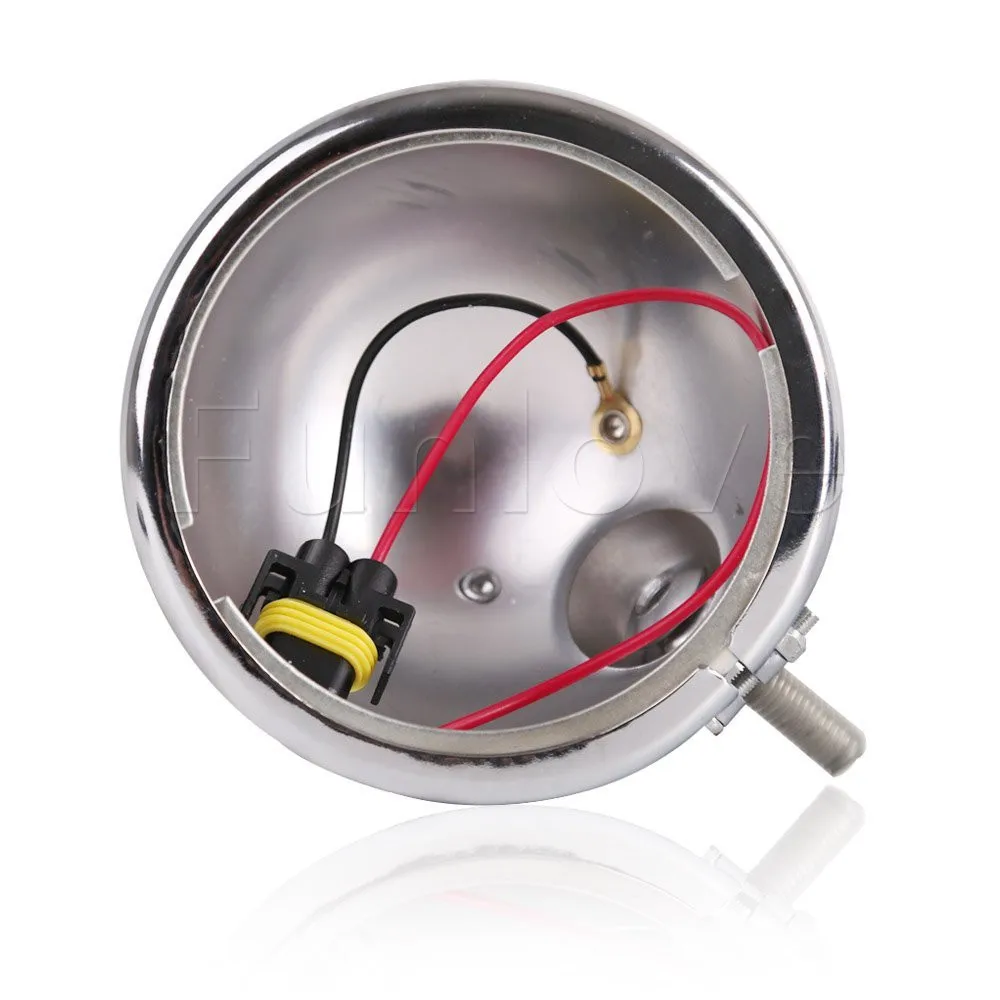 Pair BlackChrome 4.5 LED Fog Light Outer Cover 4 12 LED Fog Light Housing for Harley Davidson (7)