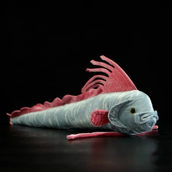 

1 pcs 55cm Cute paddle fish figurine Simulation king fish plush toy Simulation animal plush toy Regalecus glesne