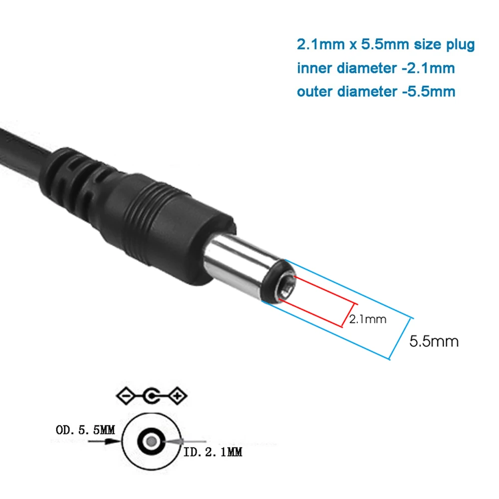 Kebidumei USB 5V Зарядное устройство Кабель питания USB для DC 5,5 мм разъем/разъем USB кабель питания для MP3/MP4 плеера