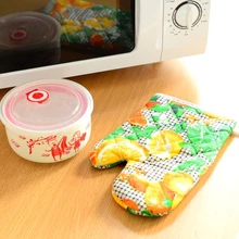 1 шт. кухонные кулинарные рукавица и прихват для микроволновой печи изолированные Нескользящие Утепленные Перчатки Хлопчатобумажные духовые перчатки термостойкие рукавицы