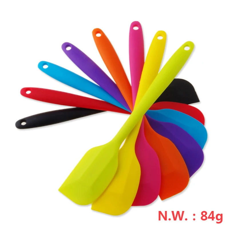 

1pcs Baking Tools Food Grade Silica butter Spatula High Temperature Resistance Silicone Spatula color random