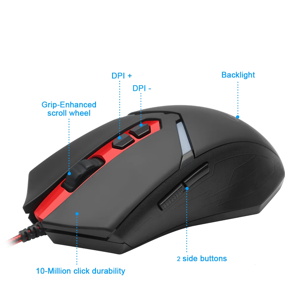 Игровая проводная USB мышь Redragon NEMEANLION M602 3200 точек/дюйм 7 кнопок эргономичный для