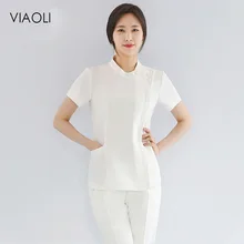 Костюм для спа-техники, женские элегантные качественные Топы+ штаны, облегающие комбинезоны, косметолога, салон красоты, рабочая одежда, униформа для здоровья