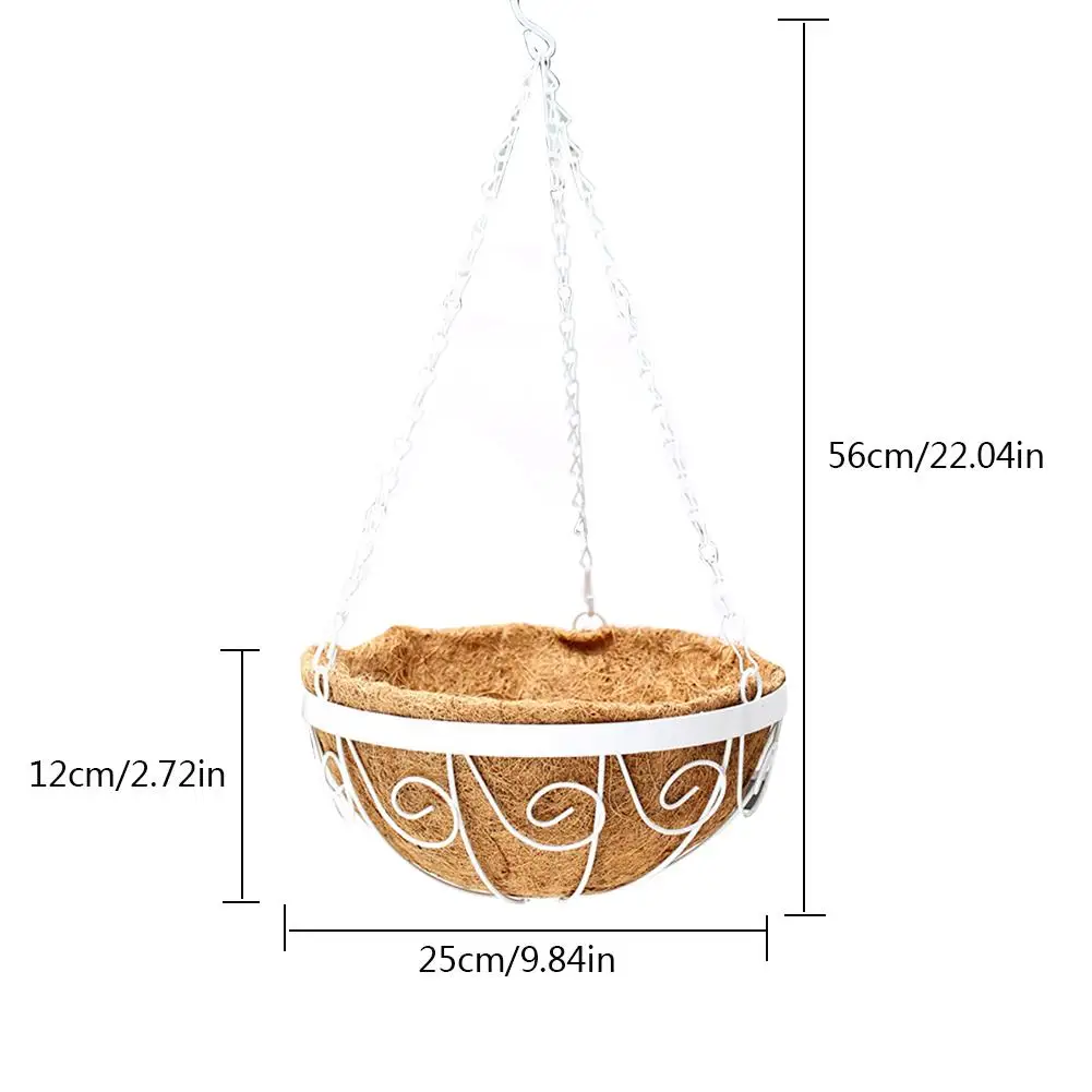 Висячие кокосовые овощные цветочные горшки украшение для корзин плантатор садовый декор железное искусство садовые цветочные горшки круглый растительный стенд
