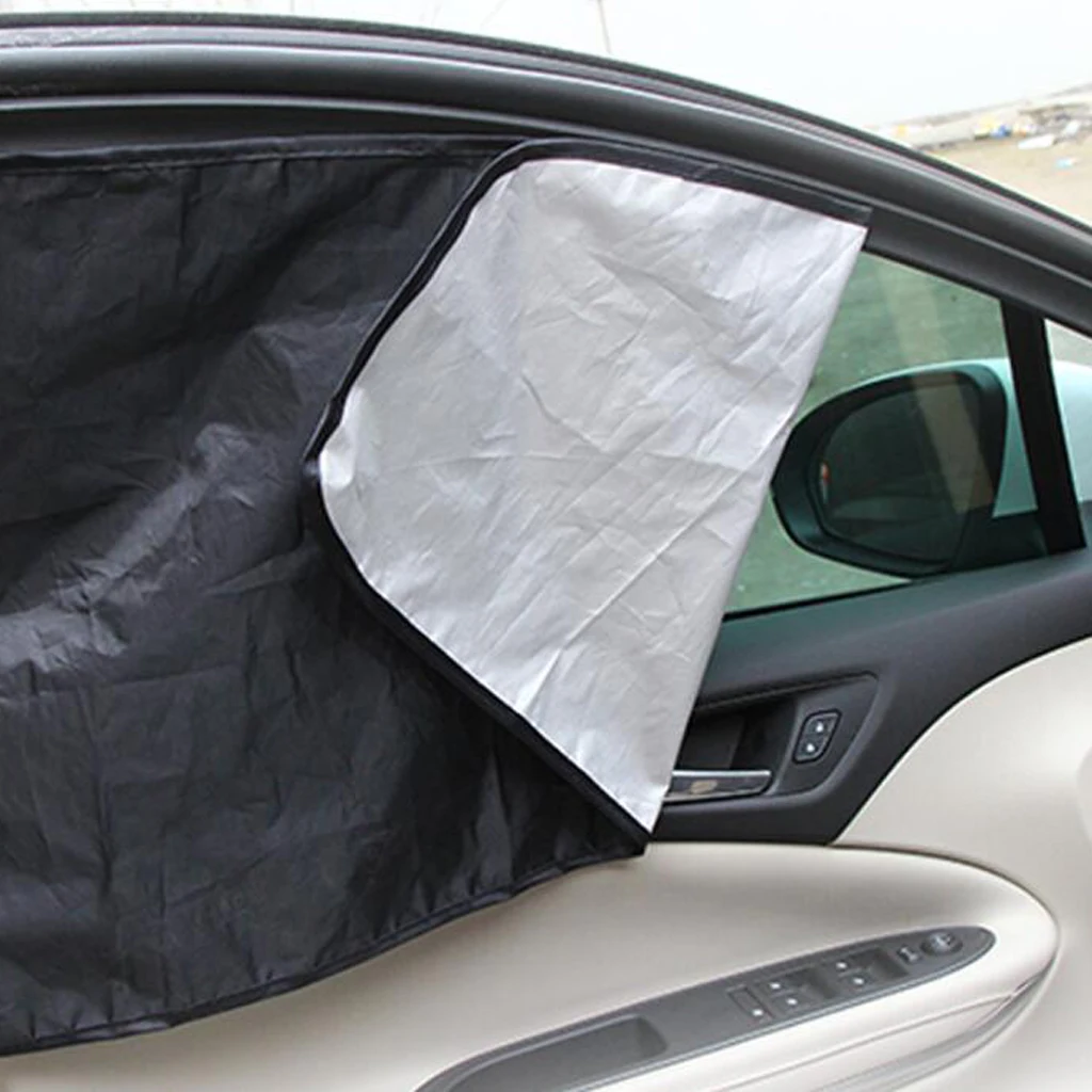 

2 Pcs Car Side Sunshade Curtain Auto Mesh Visor Shield Side Window Hide UV Magnet For Nissan Toyota VW Ford Honda Etc 2019 New