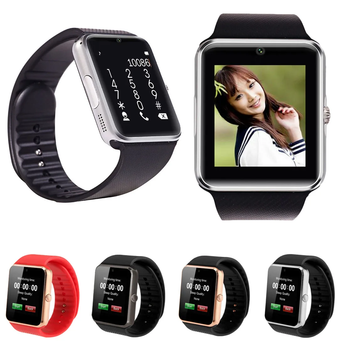 Умные часы GT08 часы Синхронизация уведомления Поддержка Sim TF карта Bluetooth подключение Android телефон умные часы из сплава