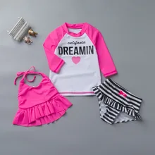 Детский купальный костюм из двух предметов для девочек, купальный костюм, одежда для детей 0-3, 6, 12 месяцев, 2 года