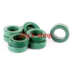 

22mm OD 7mm Thickness Ferrite Ring Toroid Cores Green 10 Pieces