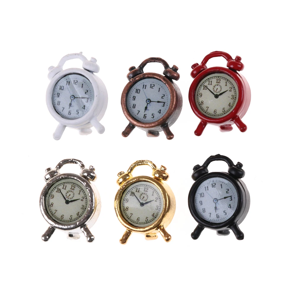 1:12 Scale alarm clock home decoration dollhouse miniature toy accessories LE