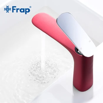 

Frap High Quality Basin Faucet Water Tap Bathroom Faucet Solid Red Brass Single Handle Sink Cold and Hot Water Mixer Tap Y10039