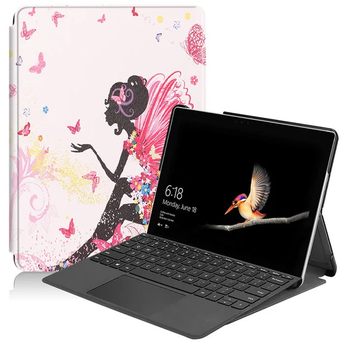 Ультратонкий Флип-кейс из искусственной кожи с отделением для карандашей(можно положить клавиатуру) для microsoft Surface Go 10,0 Tablet PC Cover+ Pen - Цвет: as picture