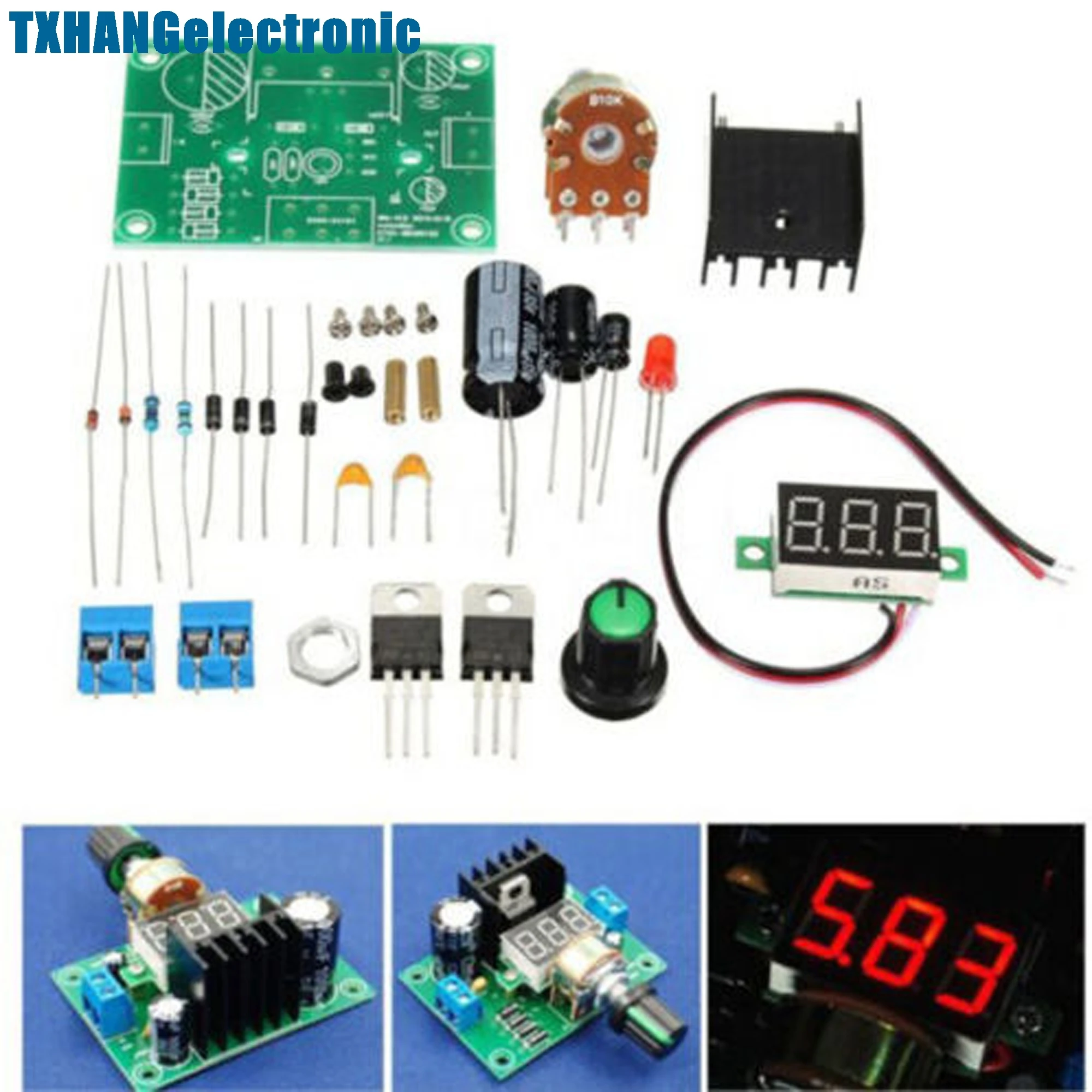 LM317 цифровой дисплей Регулируемый блок питания модуль DIY наборы электронных|diy