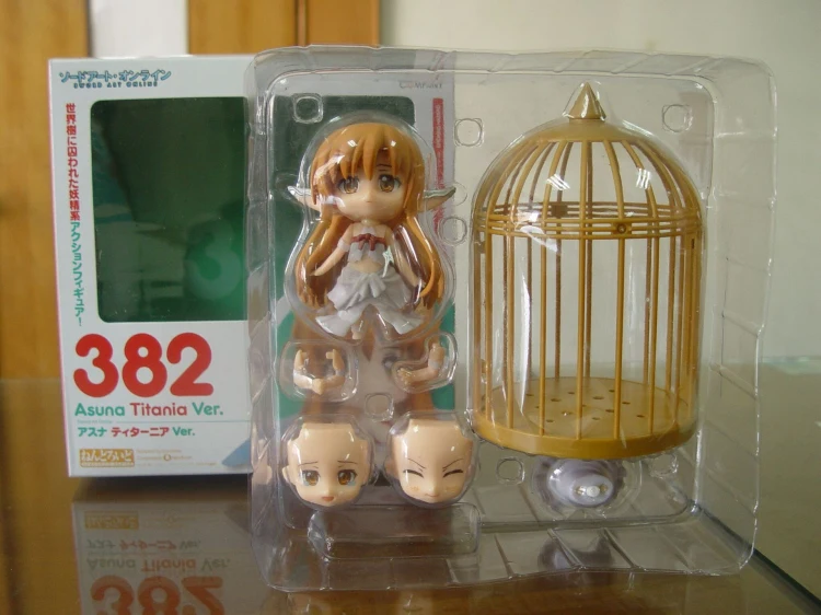 

Anime Sword Art Online Asuna PVC Action Figure Nendoroid #382 Asuna Titania ver Cute Figure Doll Collectible Model Toys 4"/10CM