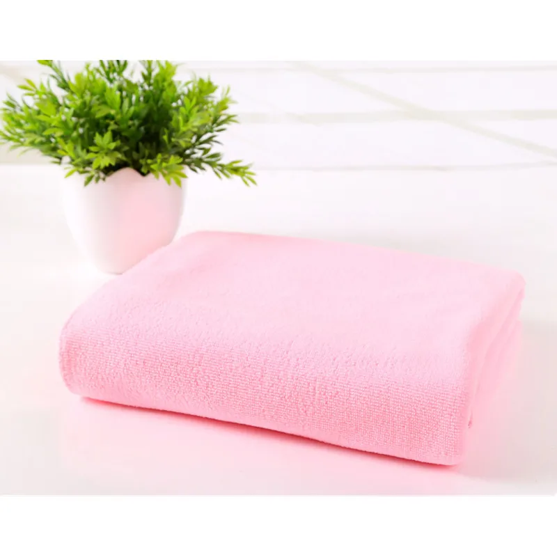 10Pcs/lot Pink Soft Solid Microfiber Practical Absorbent Bath Beach