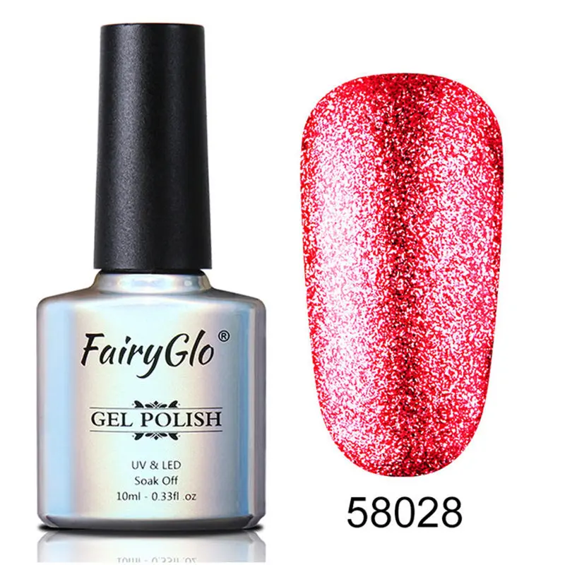 FairyGlo, 10 мл, Платиновый Гель-лак для ногтей, Полупостоянный лак для ногтей, блестящий Гель-лак, впитывающий УФ-гель для ногтей, эмалированный лак - Цвет: 58028