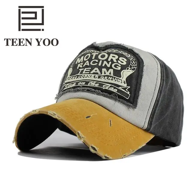 

[TEEN YOO] 2019 Spring Washing Denim Cap Baseball Snapback Hat Summer Caps Hip Hop Hats For Men Women Grinding Multicolor Sunhat