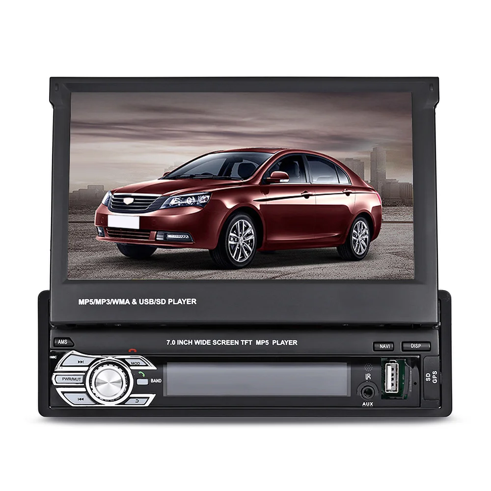 

Universal 9601G 7.0 inch TFT LCD Screen 1 Din MP5 Car Multimedia Player with Bluetooth FM Radio GPS European Map Multi-language
