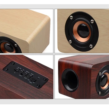 toproad wooden wireless bluetooth speaker