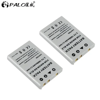 

2pcs camera battery 3.7v 1600mah li ion EN-EL5 EL5 rechargeable battery for NIKON P500 P5100 P520 P6000 S10 COOLPIX_P100