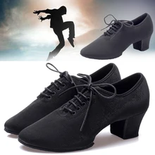 Alharbi высококачественные черные кожаные туфли для танцев Танго, латина Танцы обувь подходит для женщин, девушек и девочек. на низком каблуке латинская Обувь для танго