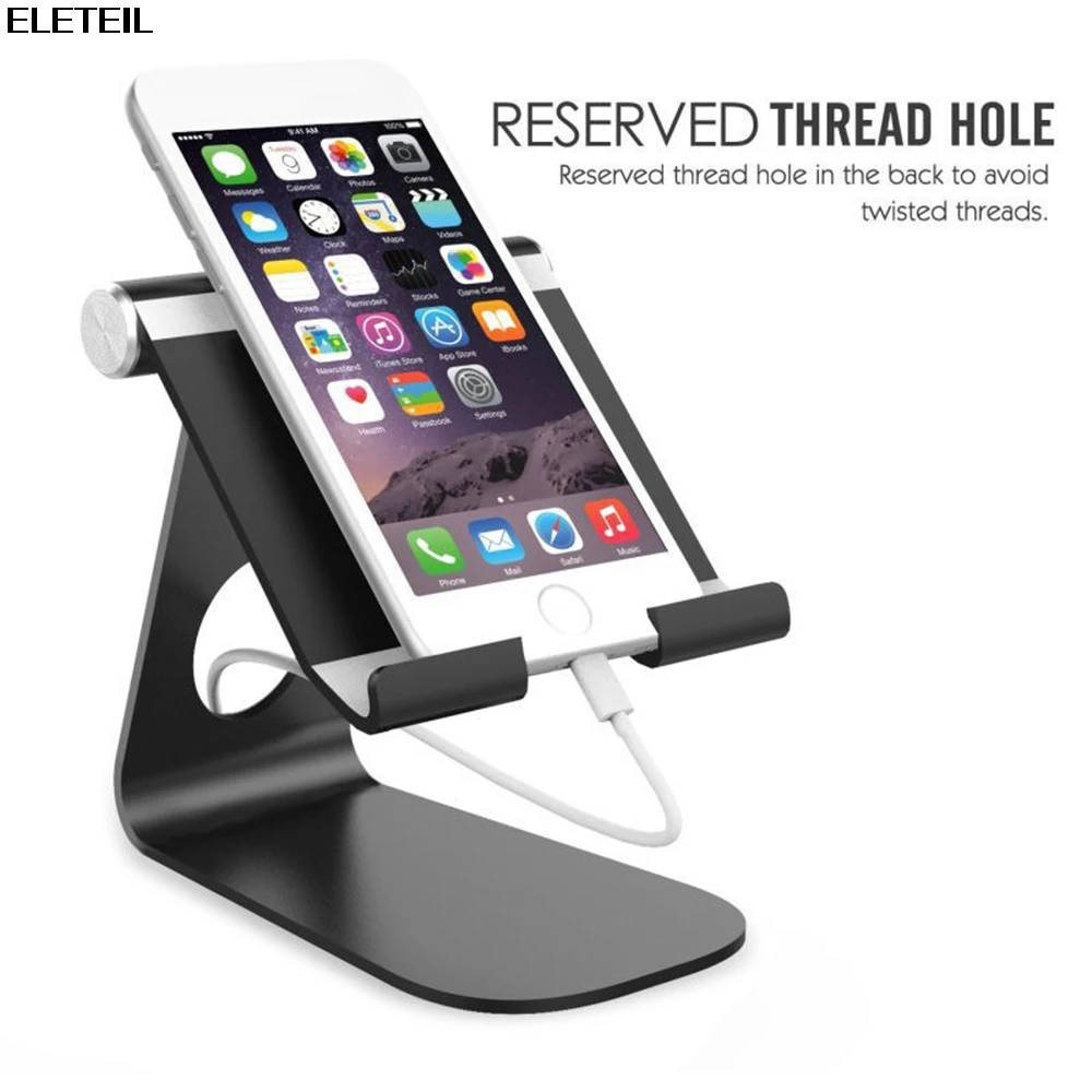 

Aluminium Alloy Phone Holder Dual Hinge Adjustable Mobile Phone Stand Foldable Desk Holder Stands For iPad Tablet Mount A35