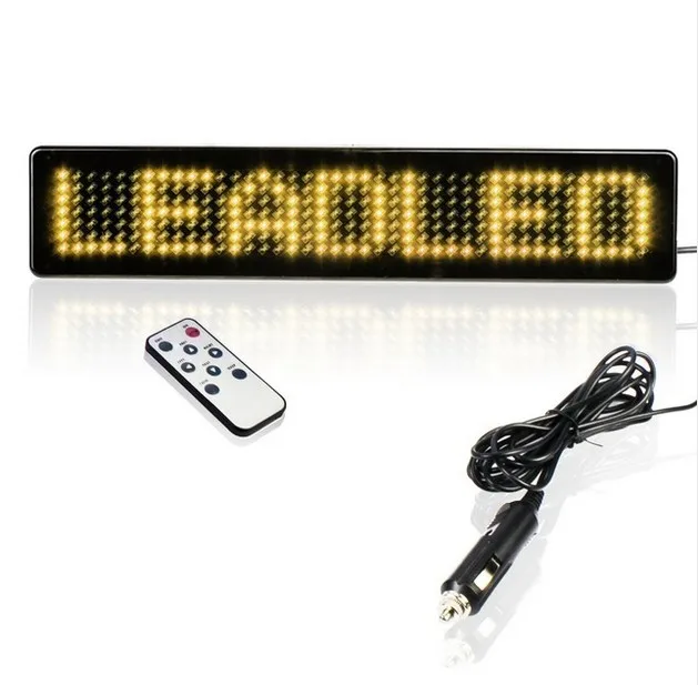 Yellow LED Light Edit Programmable Scrolling Message LED Car Display