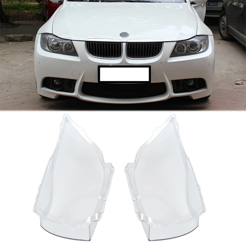Автомобильная передняя фара, фары, прозрачные линзы, оболочка, запасная стеклянная крышка, автомобильные аксессуары для BMW E90 2004-2007