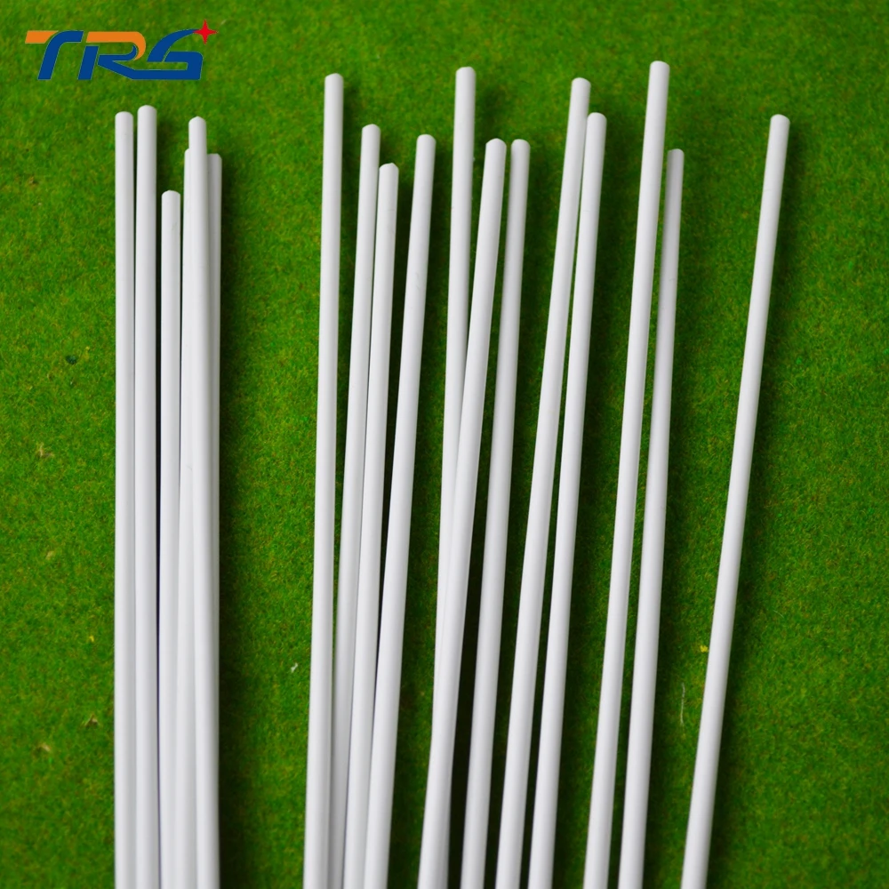 Kopen GRATIS VERZENDING 100 stks 1.0mm ABS ronde plastic staaf 50 cm lengte schaal model plastic ronde bouwmateriaal staaf