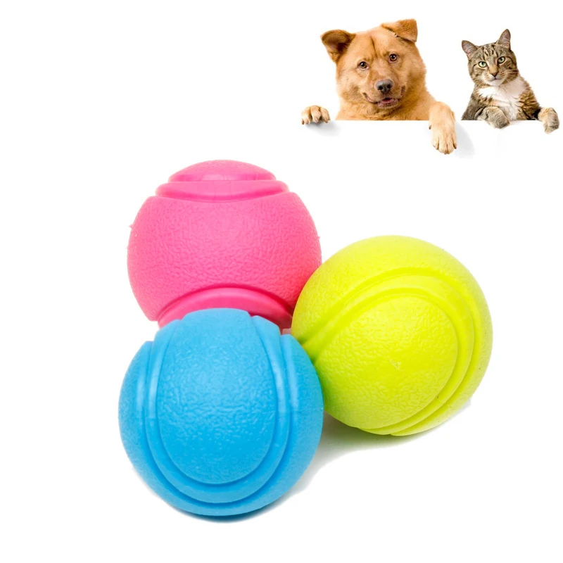 2Pcs Pet Supplies Rubber Dog Chew Ball Toy for Small Dog Dental Bite