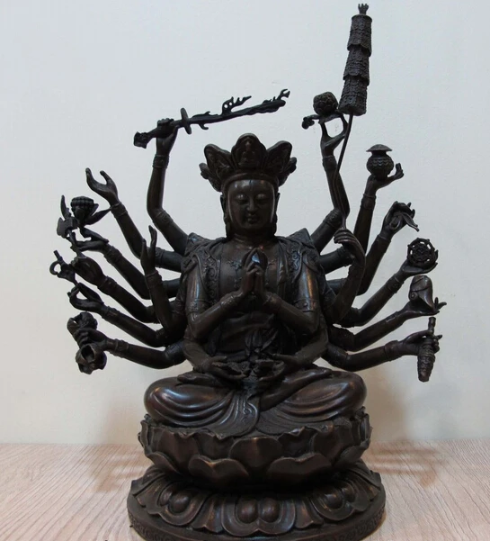 

wholesale factory Tibet Buddhism Fane Copper Bronze Quasi Bulmo Kwan-yin Bodhisattva Buddha Statue