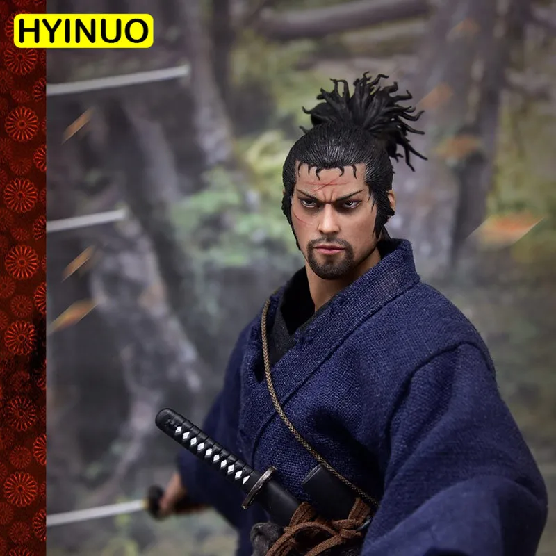 Skup 1 6 skala WOLFKING WK89015A Miyamoto Musashi 2.0 garnitur zestaw figurek Sculpt Model 12 pełny zestaw figurka ciało lalki zabawki