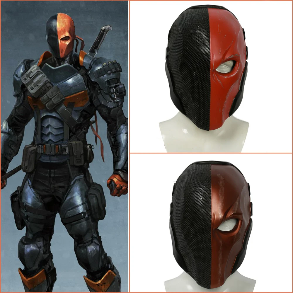 XCOSER популярная игра обновленный шлем Deathstroke Бэтмен рыцарь Аркхема Косплей полная голова Карнавальная маска на Хеллоуин вечерние для мужчин