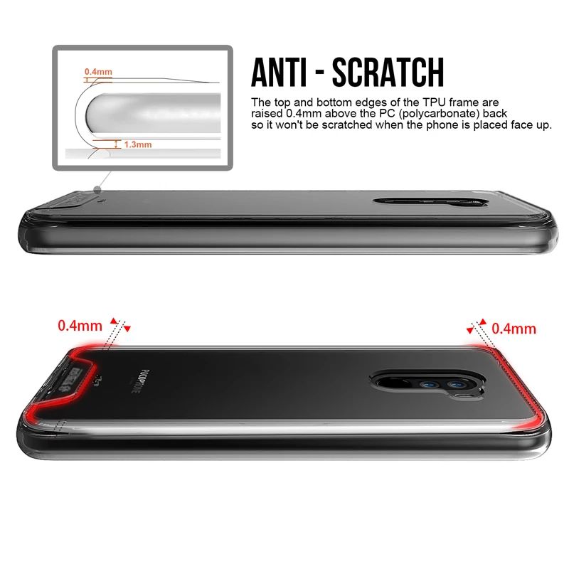 TOIKO Chiron Гибридный Жесткий ПК Мягкий ТПУ бампер защитные чехлы для xiaomi Pocophone F1 противоударный корпус Poco F1 Прозрачный чехол для телефона