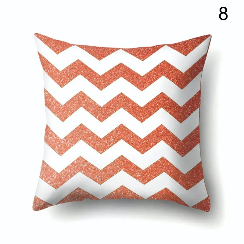 Полиэфирный коралловый оранжевый чехол для подушки с геометрическим рисунком для дивана кресла автомобиля офиса WXV - Цвет: 8