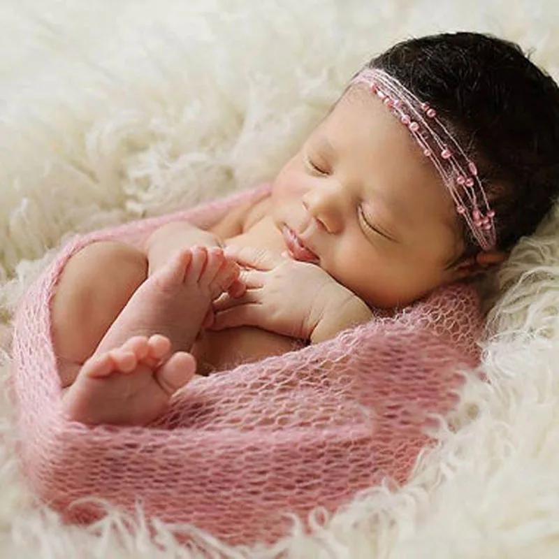 

Candy Color Kniting Baby Blankets Newborn Photography Wraps Infant Photo Prop Receiving Blankets For Girls Boys 40*60cm