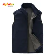 Новинка, повседневный жилет, мужской зимний теплый толстый жилет без рукавов, армейский зеленый мужской жилет, черный Мужской флисовый жилет, S-3XL