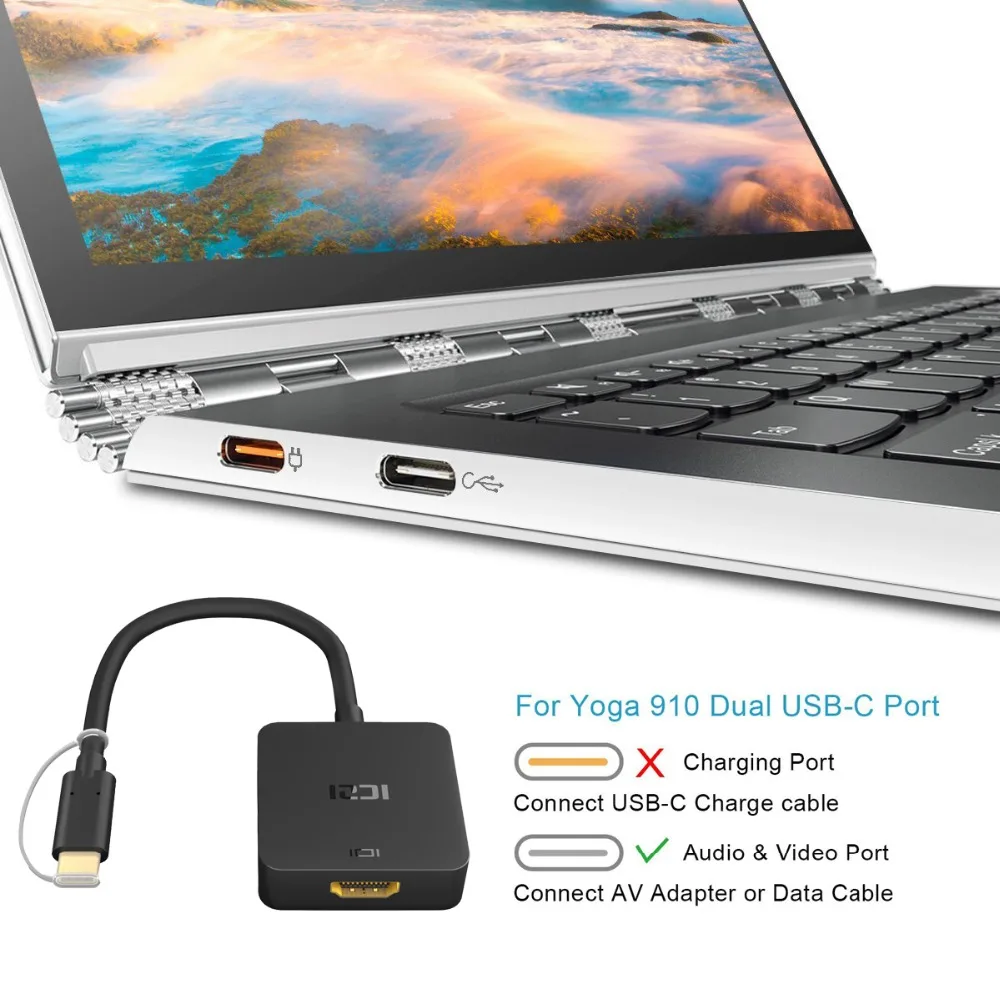 ICZI 4K USB C type C к HDMI кабель адаптер Thunderbolt 3 USB C HDMI кабель для MacBook Chromebook Pixel samsung S8 S9 huawei