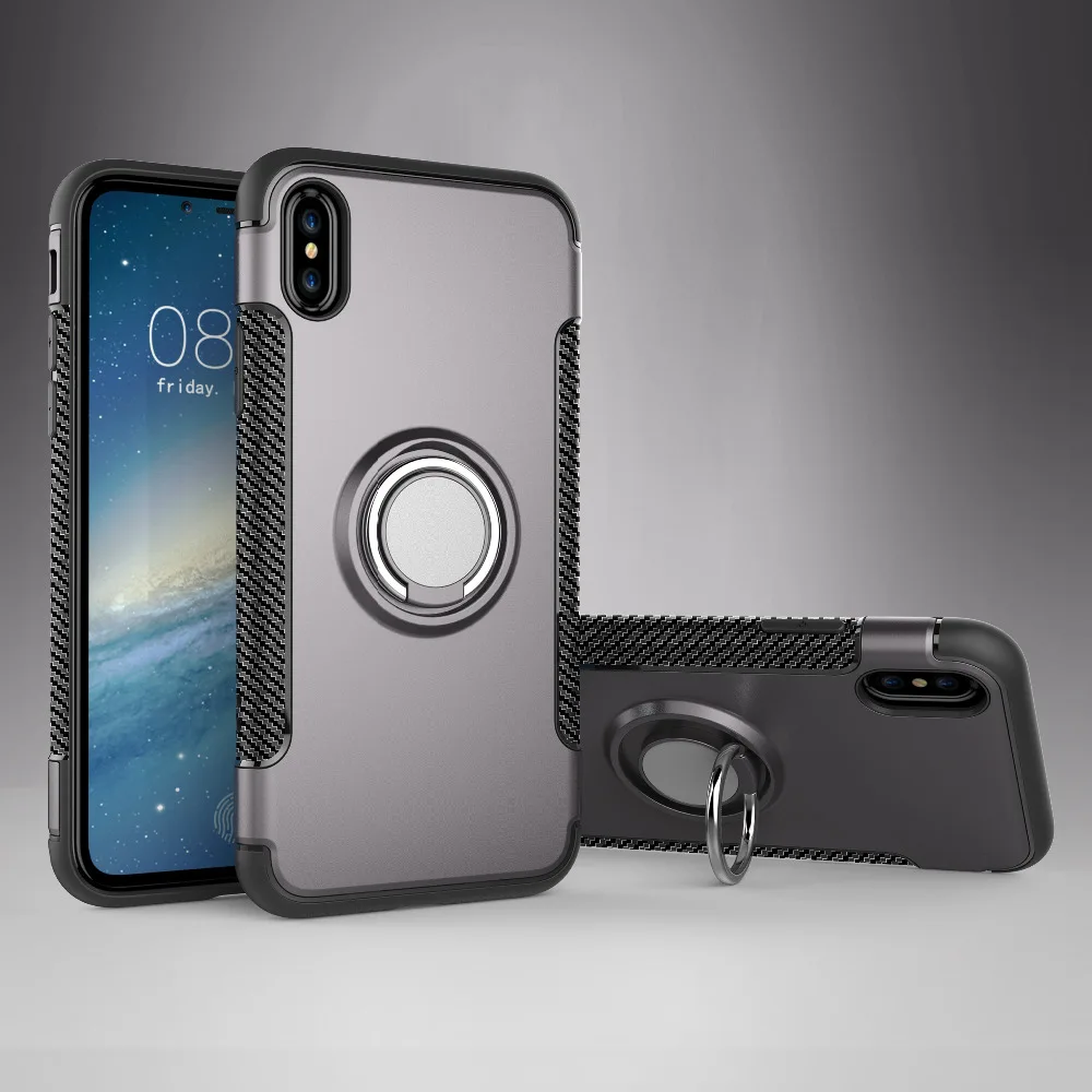 

Phone Case For iPhone 6 Silicon Soft Fundas Capa Magnetic Ring Back Cover For iPhone 6s 6 Plus 7 8 6S XR 5S 5 Case Funda Coque