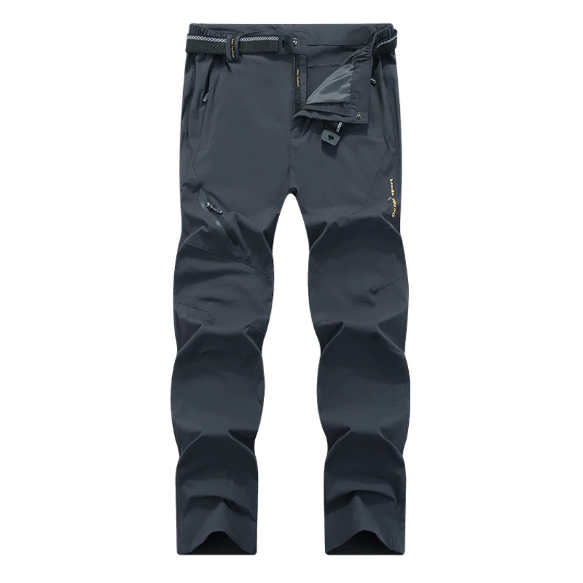 Mountainskin 8XL de verano de los hombres de secado rápido Softshell pantalones al aire libre elástico Camping senderismo Trekking pesca escalada pantalones MA138