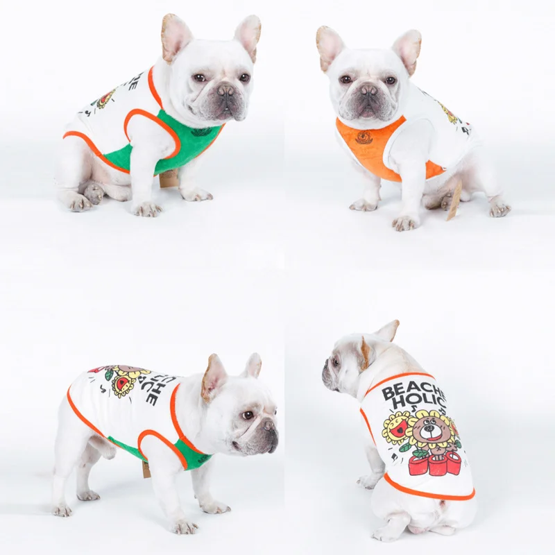 

Pet supplies 2019 spring sweater Teddy dog clothes Vest spring and summer loaded large and medium-sized dogs general dog sweater
