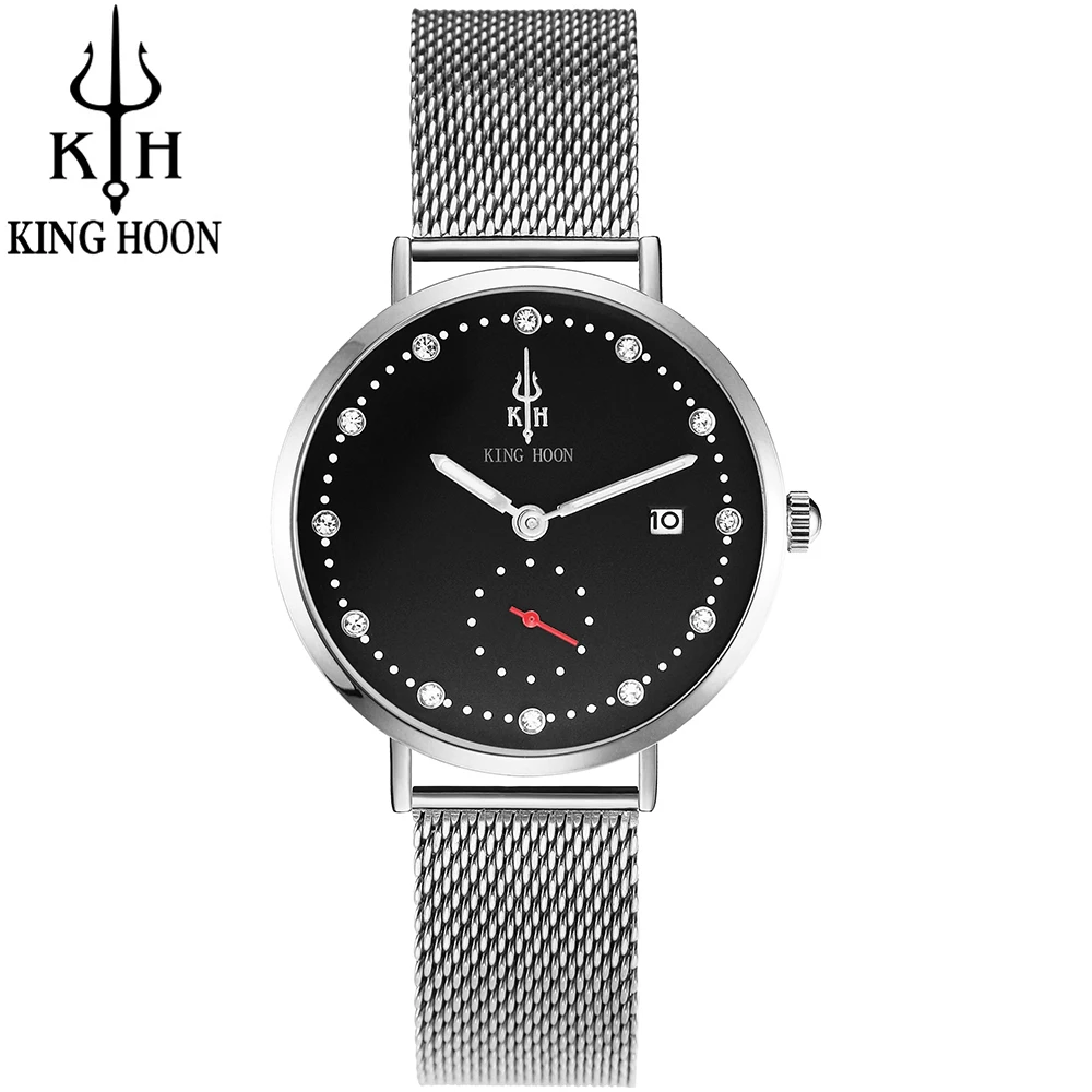 

KINGHOON Women Watches Luxury Waterproof Ultra Thin Date Clock Female Steel Strap Bracelet Quartz Watch Ladies Wrist Sport Watch