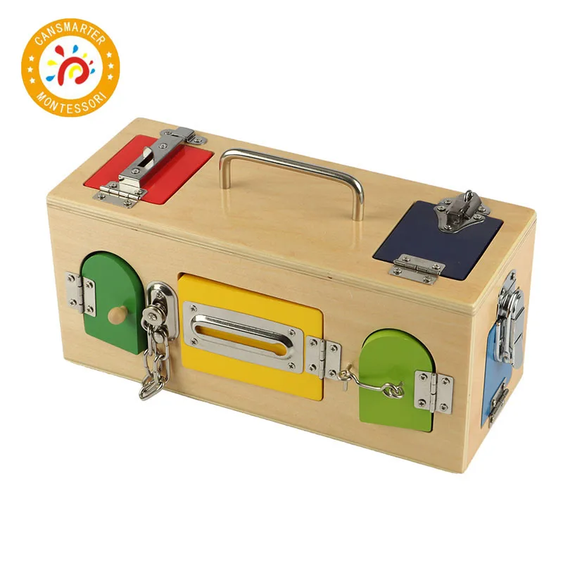  Baby Toy Montessori Material Lock Exercises Box Teaching Aids For Training Children Ability Early E